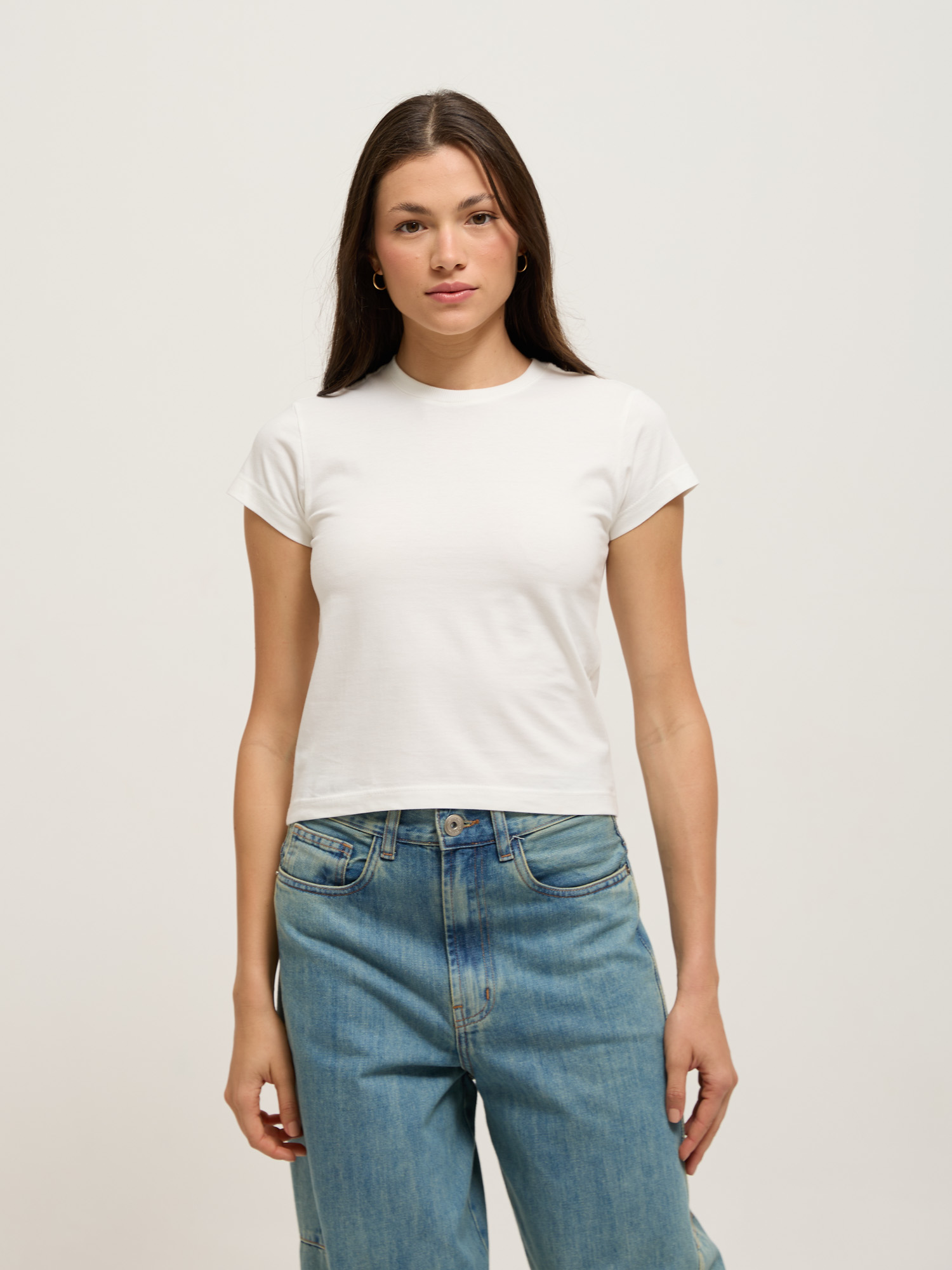Baby Tee Feminina - Off White