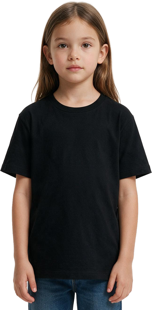 Camiseta Algodão Infantil - Preto