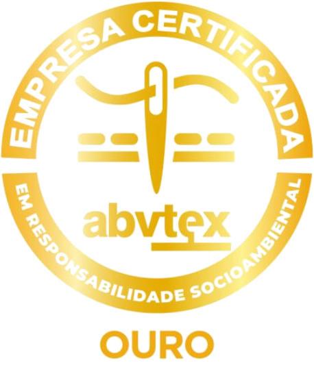 Selo ABVTEX Ouro — Empresa Certificada em Responsabilidade Socioambiental